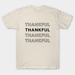 Thankful Pattern Print T-Shirt